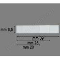 Клапан проємний (залог) синтетичний 39,5 х 6,5 мм